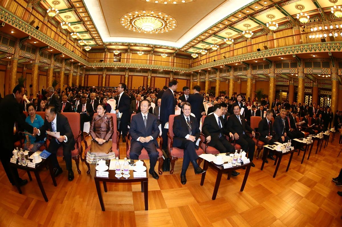 Hilton Beijing Hotel, Πεκίνο - Ειδική Σύνοδος των Ασιατικών Πολιτικών Κομμάτων για την Οδό του Μεταξιού. - Ο Πρόεδρος της Δημοκρατίας κ. Νίκος Αναστασιάδης εκφωνεί ομιλία στη Σύνοδο των Ασιατικών Πολιτικών Κομμάτων για την Οδό του Μεταξιού. // Hilton Beij